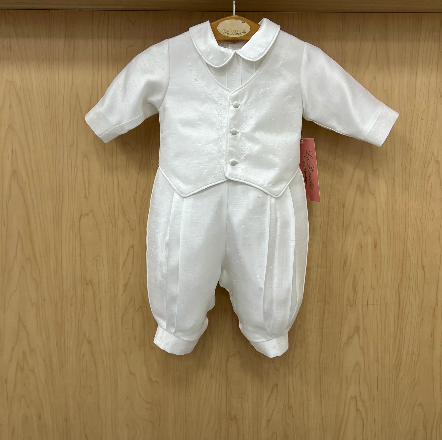 Thomas Piccolo Bacio Christening suit by La Bavetta