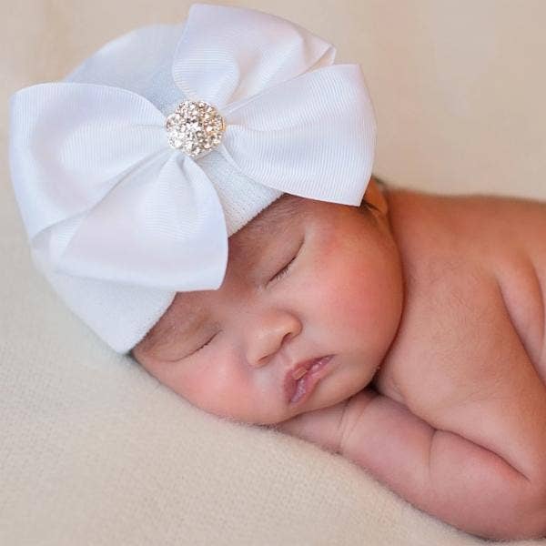 BELLA BOW Newborn Hat