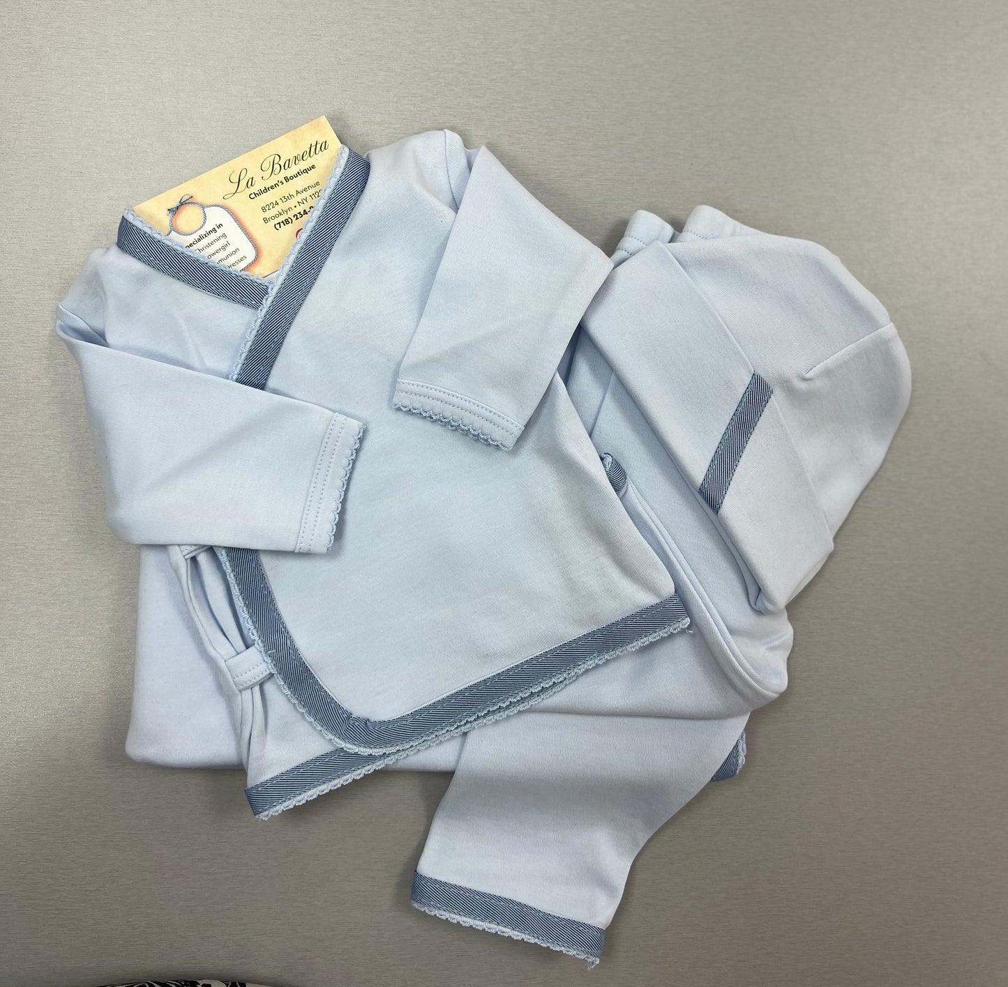 Cotton Light blue Take Me Home Set | Newborn Boys | La Bavetta | NYC