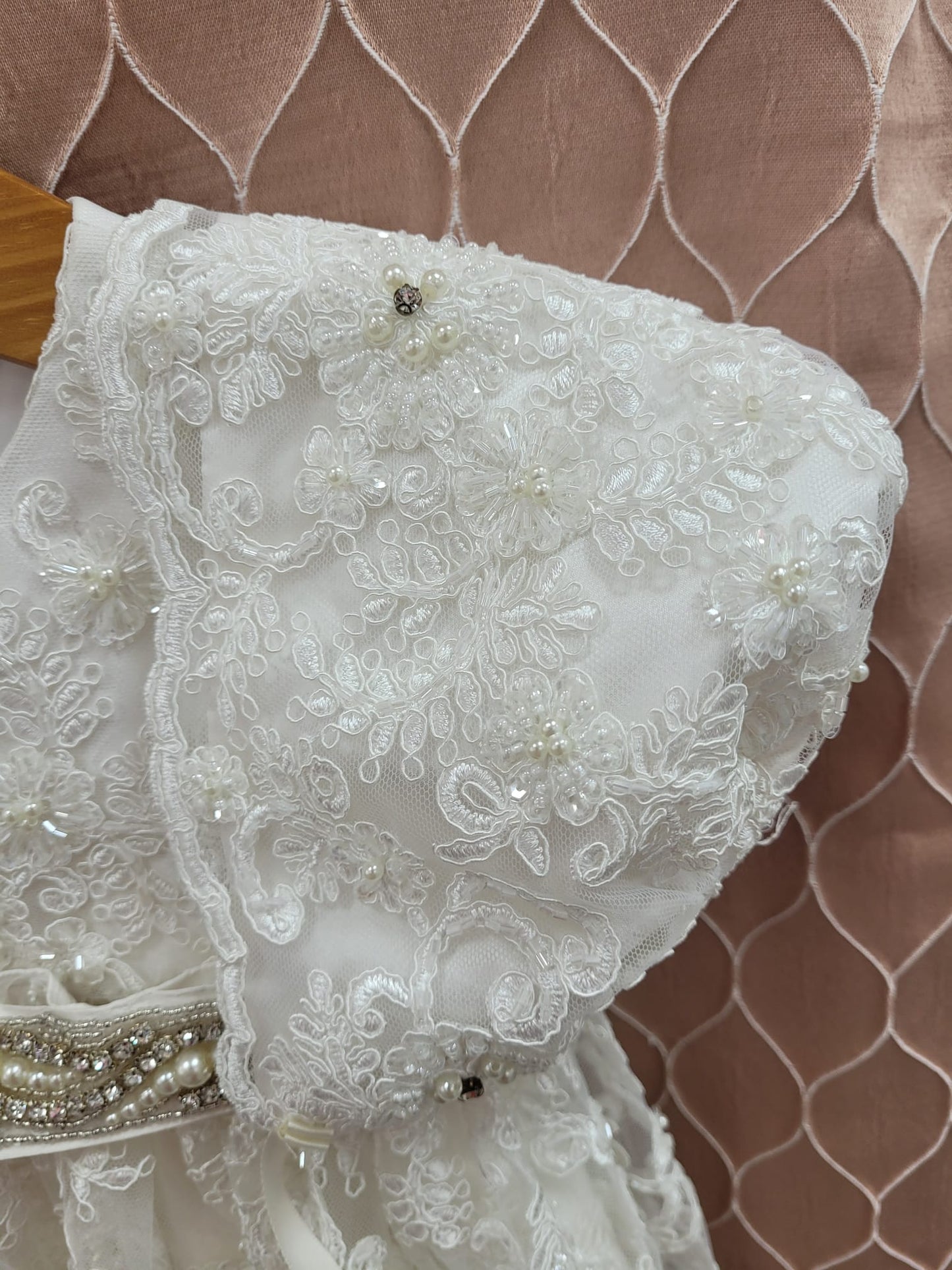 Samantha christening dress with Romper