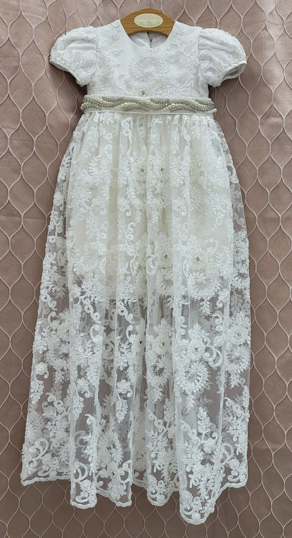 Samantha christening dress with Romper