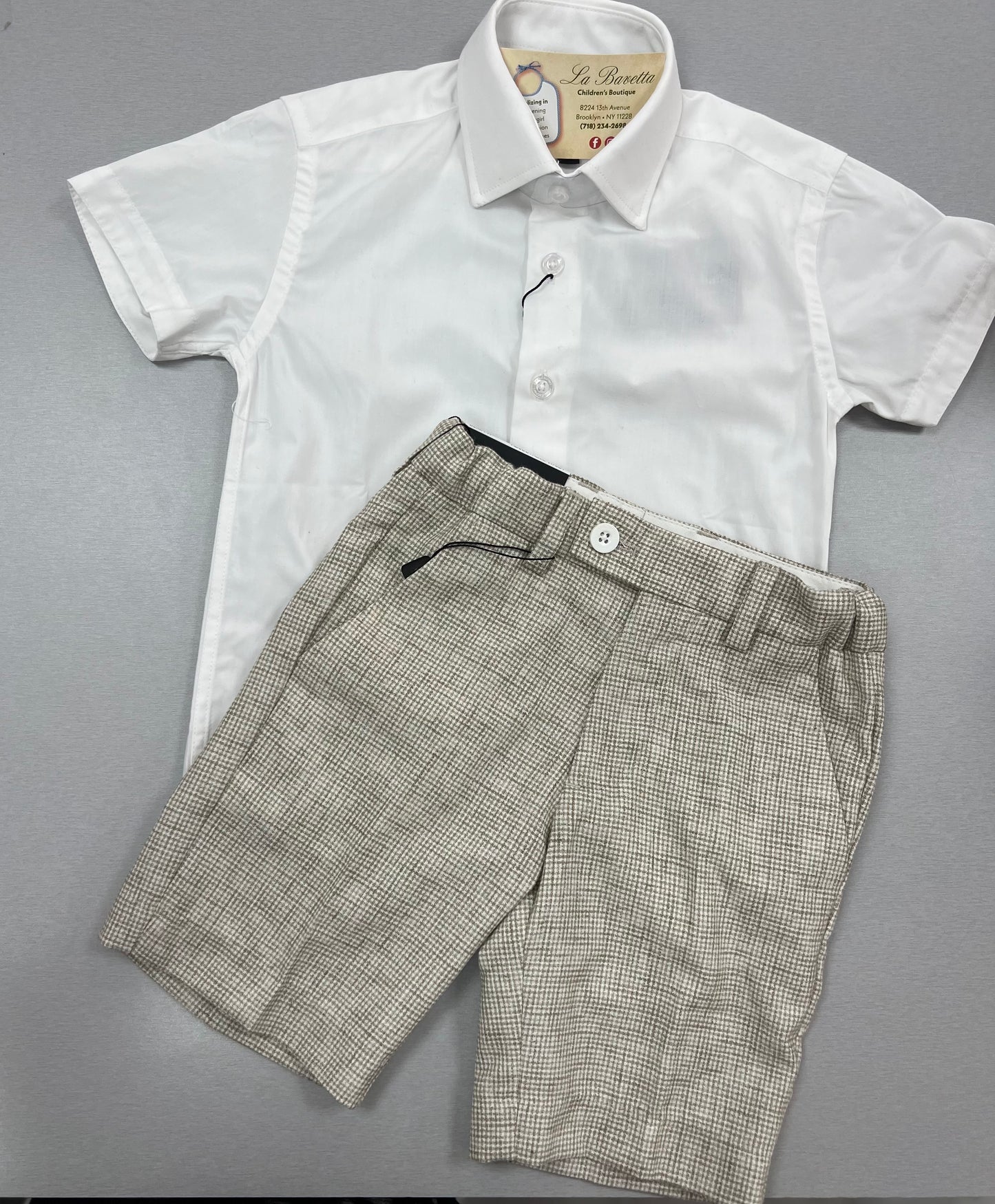 Havanah checks shorts set by Leo & zachary
