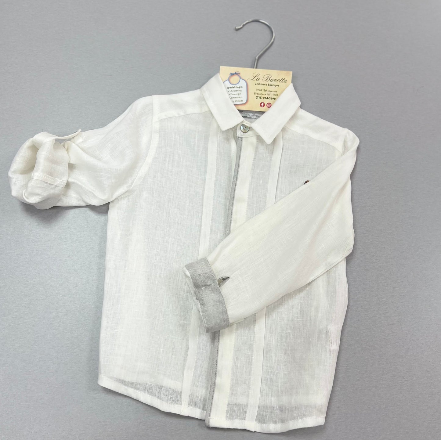 2pc linen Boys shorts set 042-20075