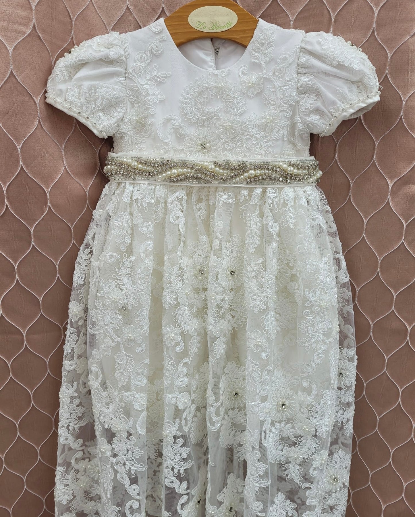 Samantha christening dress with Romper