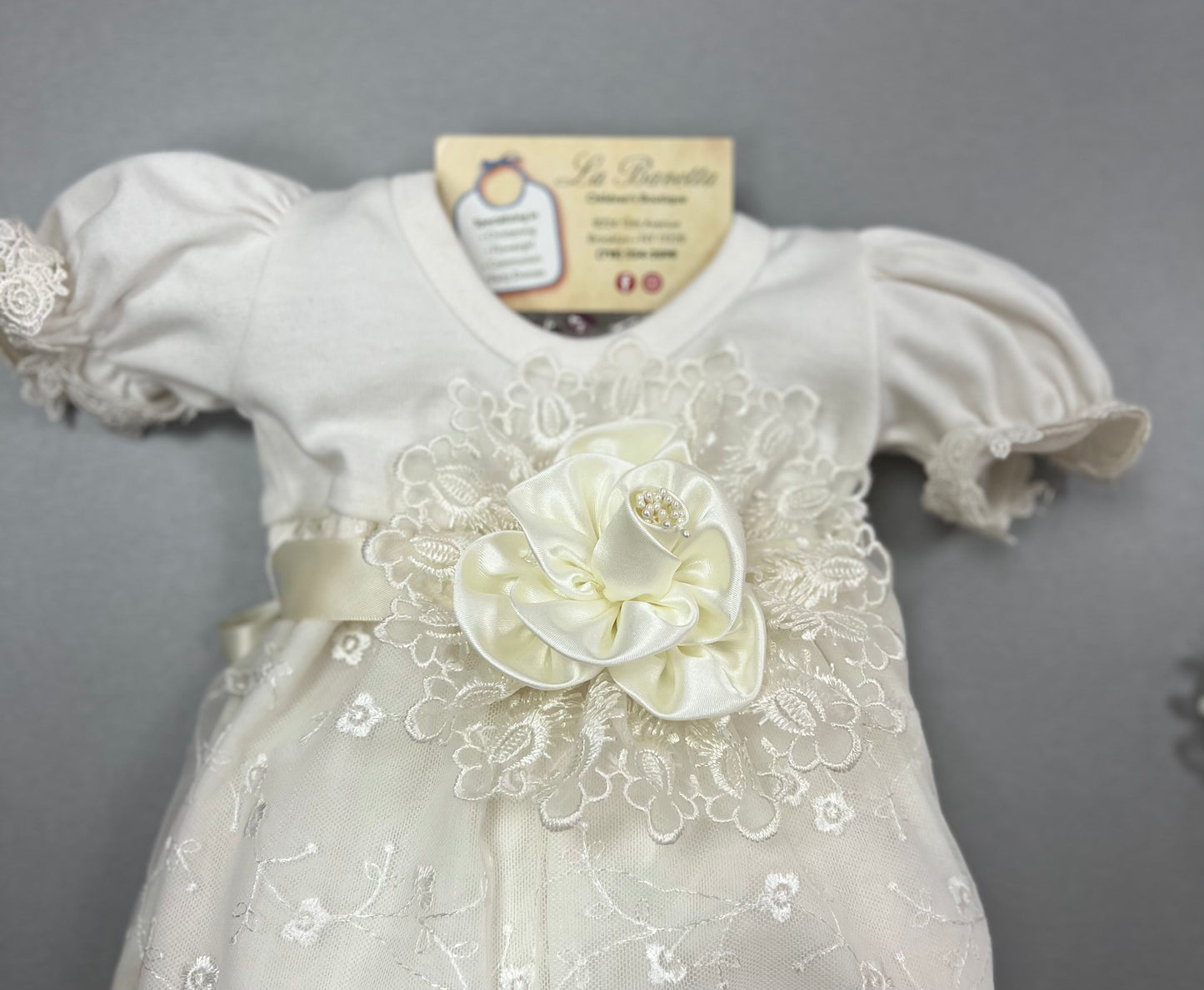 Ivory lace Romper Pam by Katie Rose