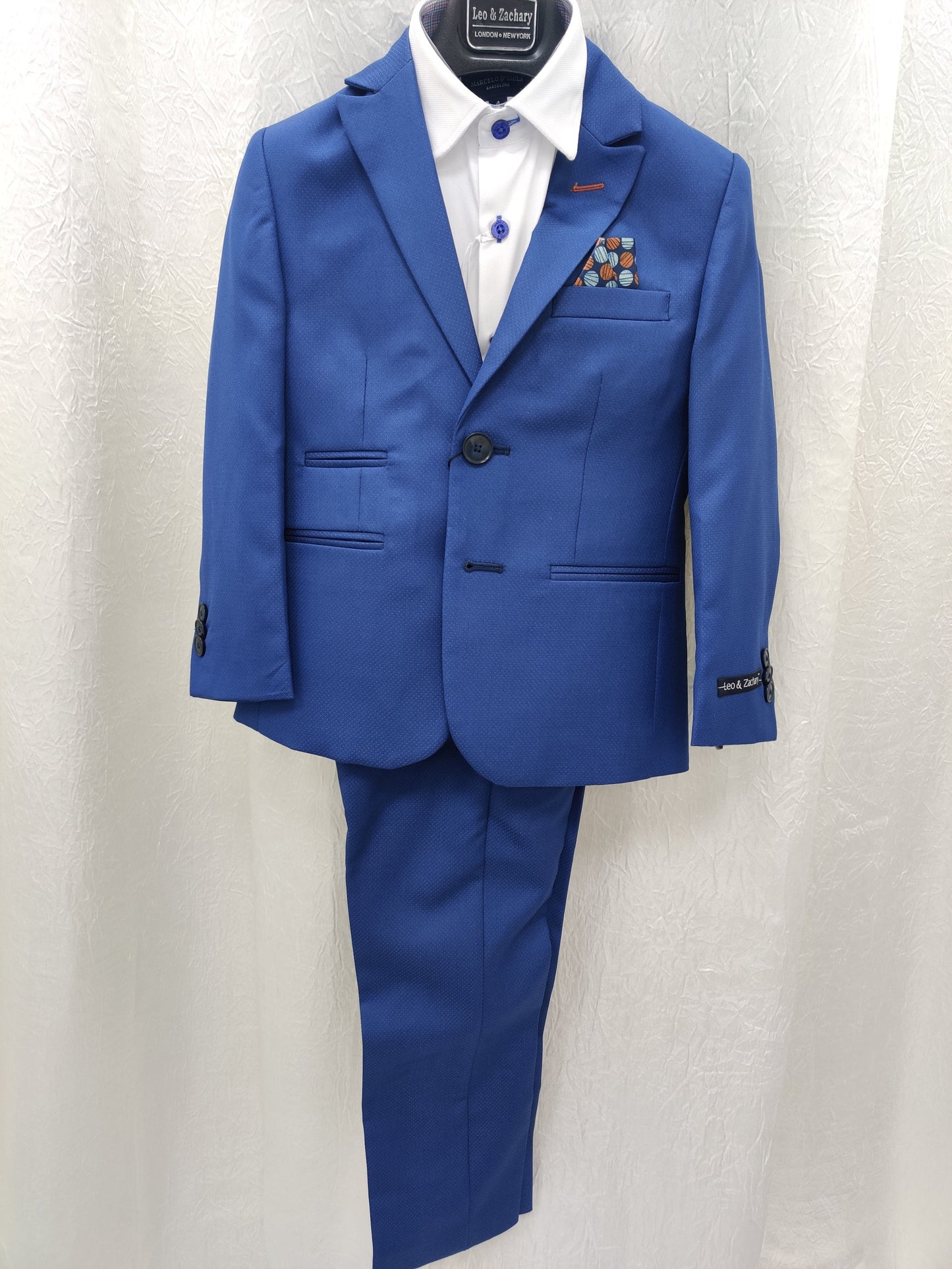 Leo & Zachary Boys suitcBLZ475 AZULEJO DOT