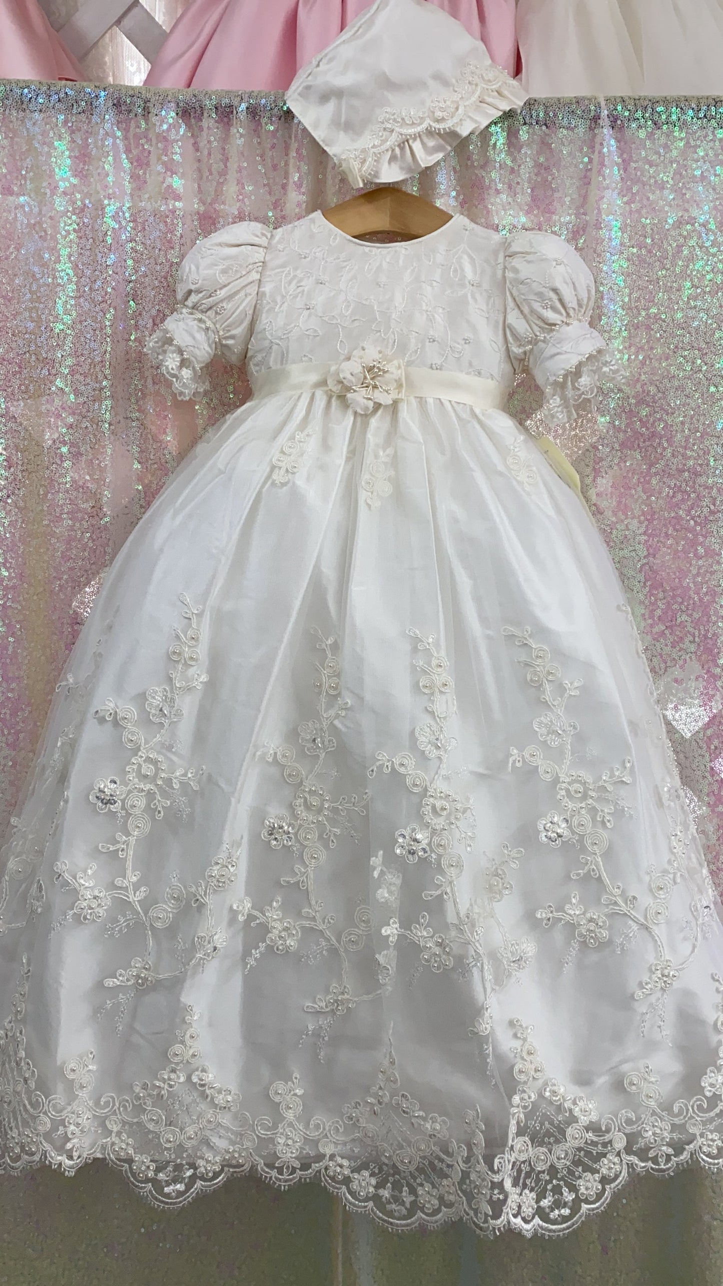 Fatima by Piccolo Bacio | Baby Christening Outfit | La Bavetta | NYC