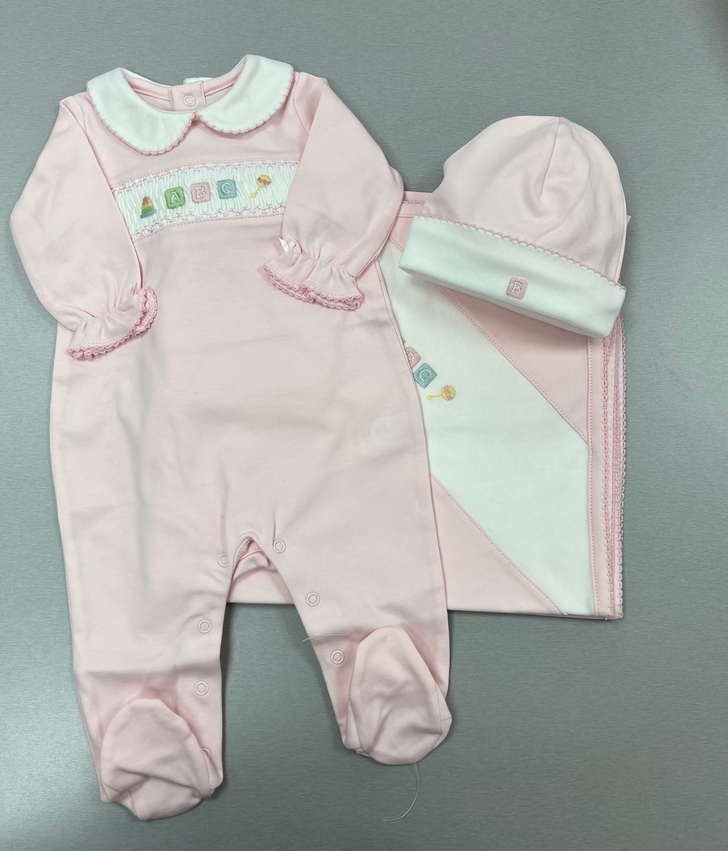 Baby Girls pink cotton Take me home set 721-71G