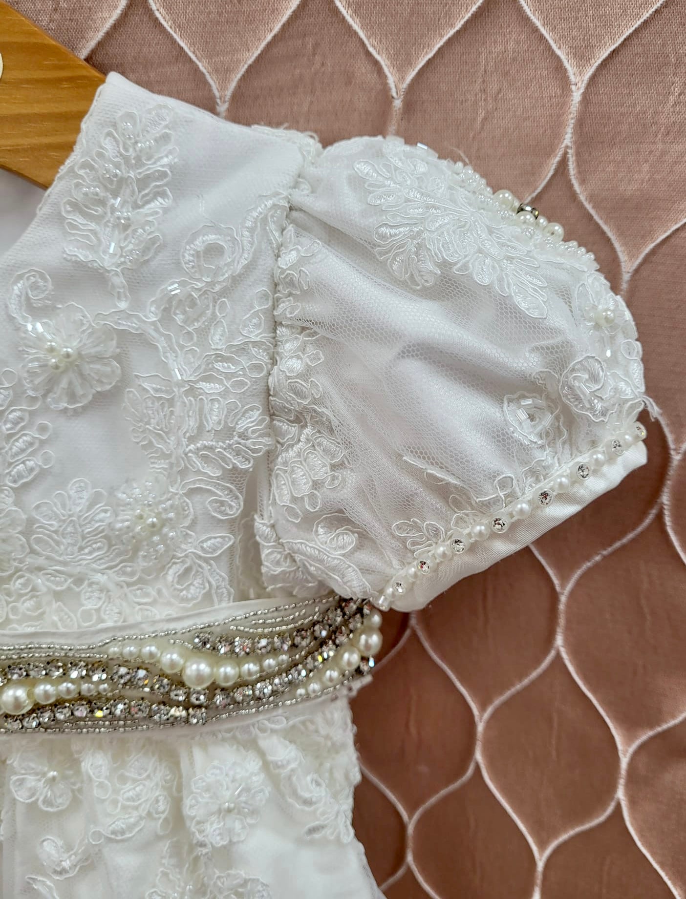 Samantha christening dress with Romper