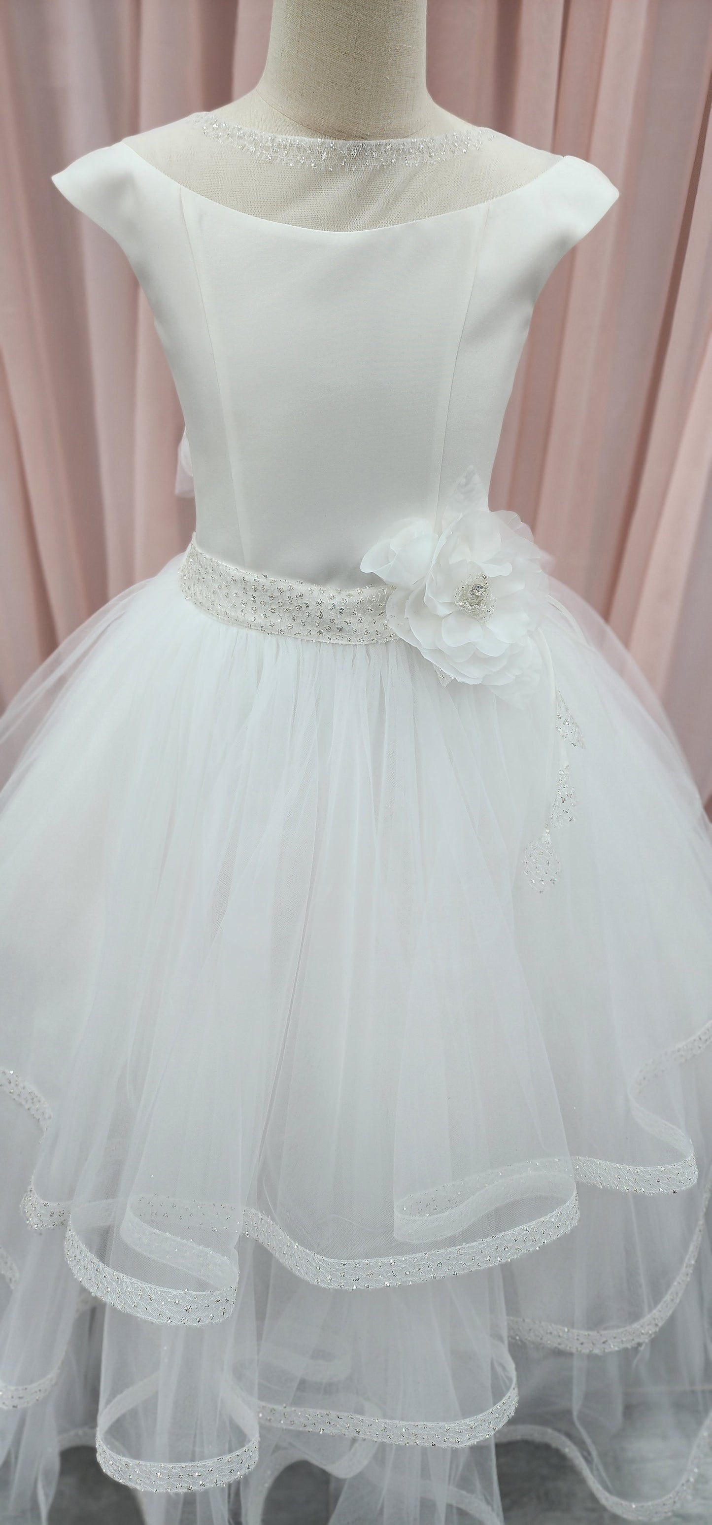 Michelina Bimbi Communion Dress with satin bodice