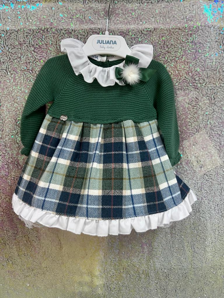 Green Knit Plaid Dress | Holiday season | La Bavetta | New York 3M Green Knit Plaid Dress | Holiday season | La Bavetta | New York 3M