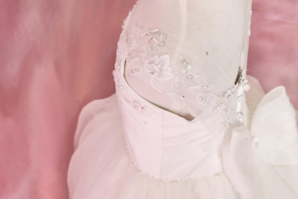 Communion Dress with Pearls and Bow | La Bavetta | Brooklyn