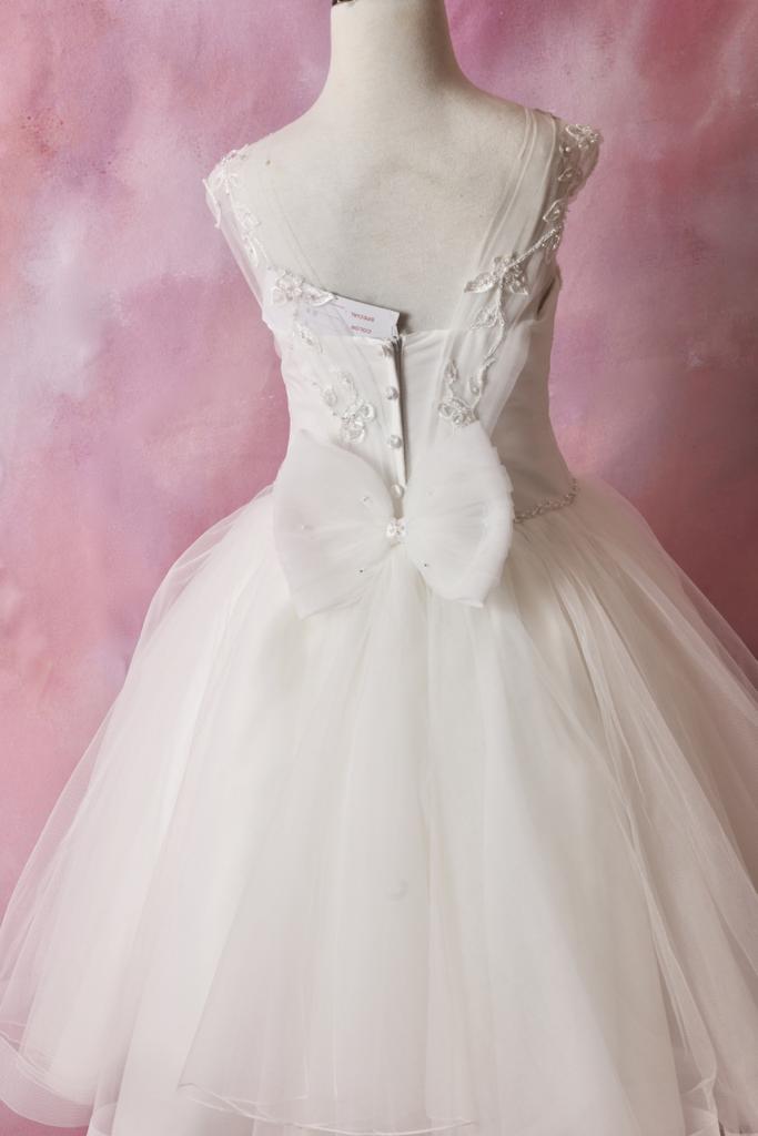 Communion Dress with Pearls and Bow | La Bavetta | Brooklyn