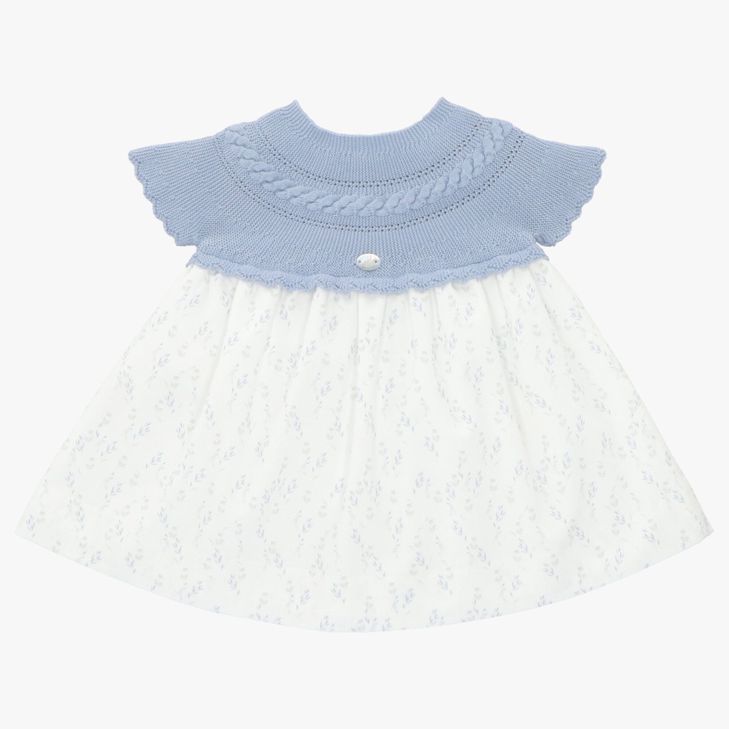 Blue & white Baby knit dress 047-30158
