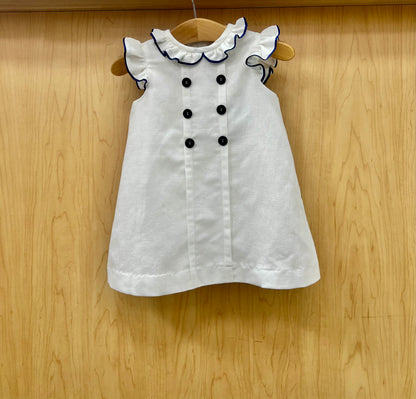 Sailor Linen  Dress/ Nautical 013319