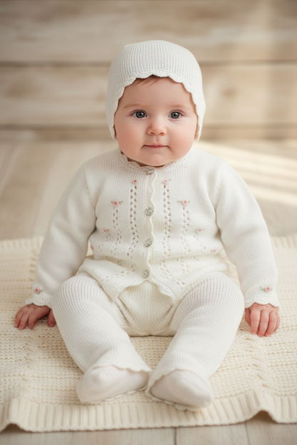Adorable cream knit sweater & Pants set