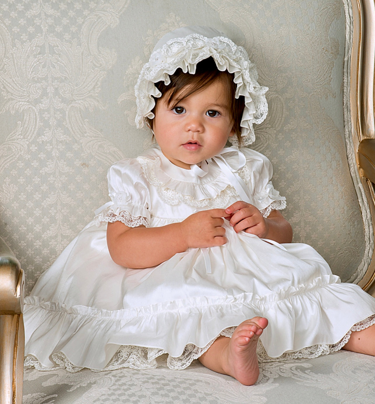 Victorian Silk baptism  Dress