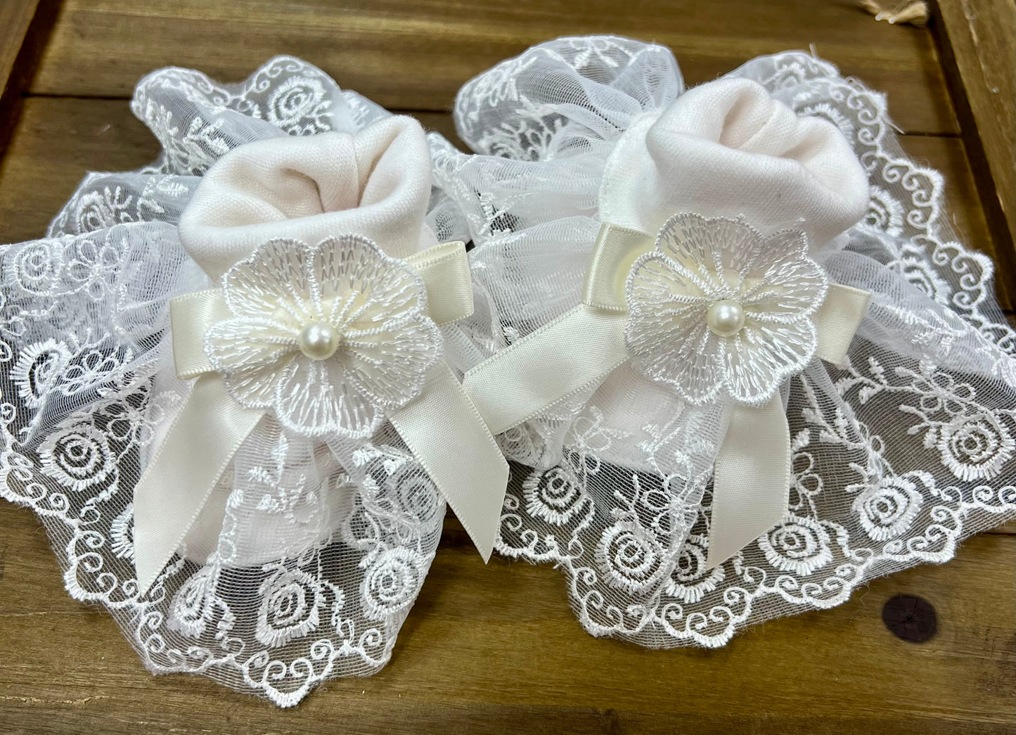 pink & white sheer  dotted lace take me home set Blair