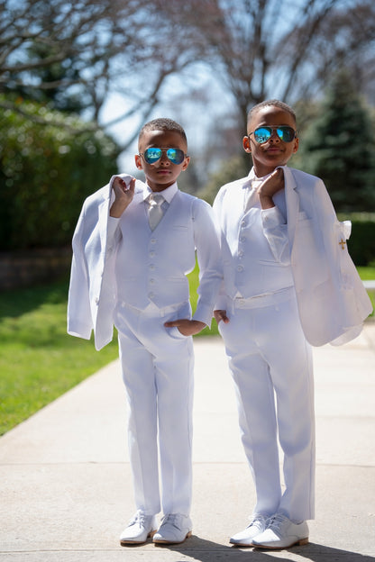 Leo & zachary Boys white 3Pc Communion Suit