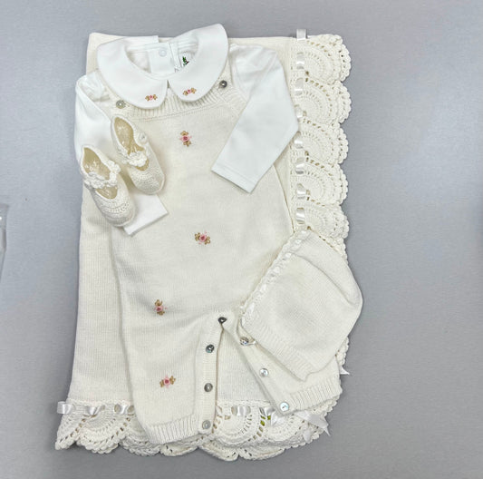 Baby girls ivoryknit take me home Fiori