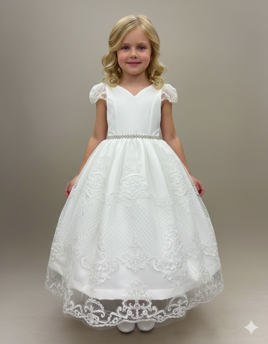 Halo custom made communion Dress