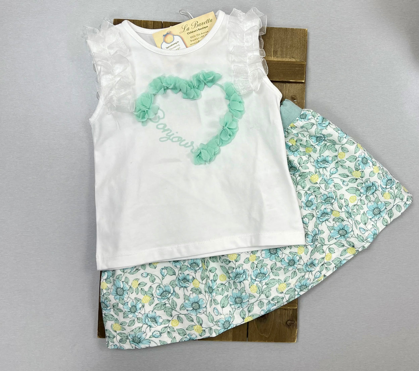 2Pc floral skirt set Dk352