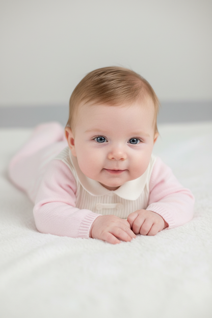Pink Knit Baby Girl 3-Piece Take-Home Set