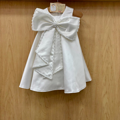Pearl-Trimmed Bow Dress