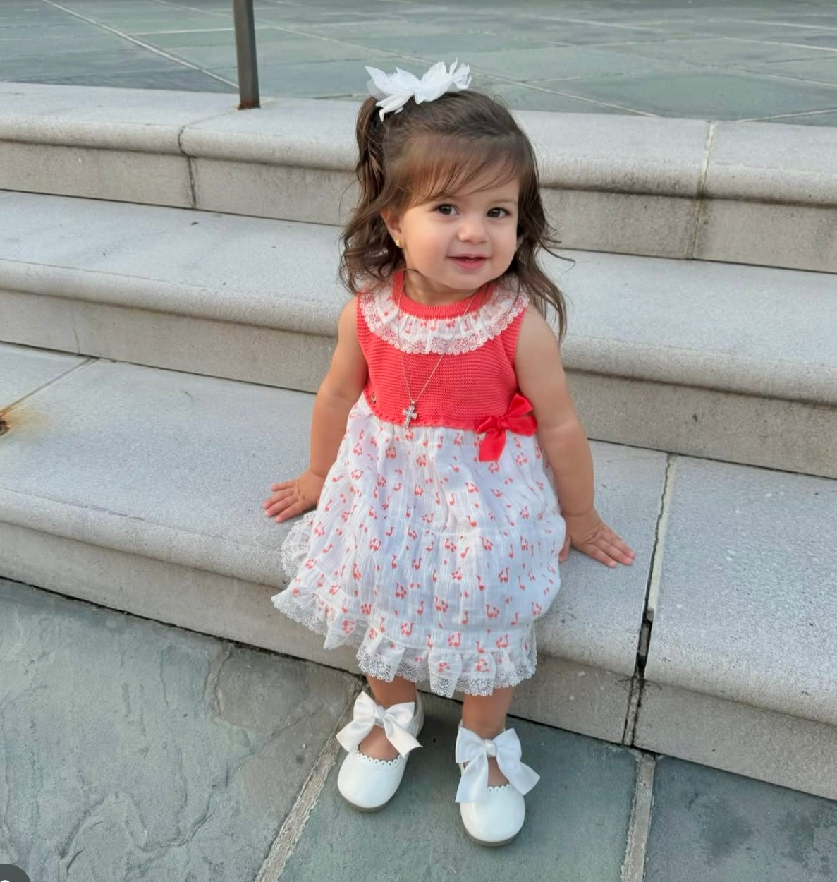 Cotton Knit coral Dress