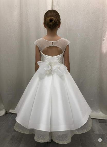 Mikado Shimmer Communion Gown Made in Italy