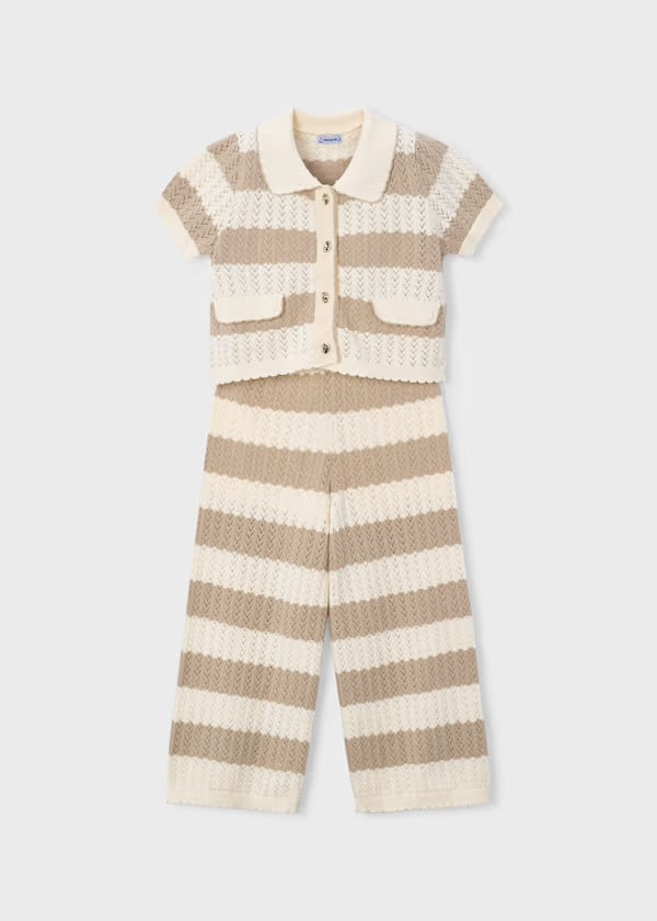 Girls 2pc knit pants set