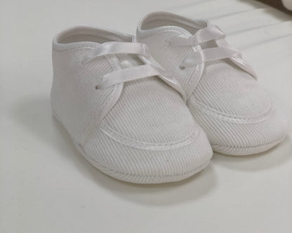 Boys Diamond white striped Bootie