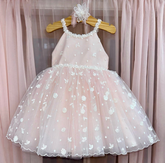 Pink 1st Birthday Dress Dolce bambini 9781-4