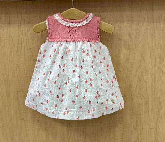 Pink and white knit strawberry Dress