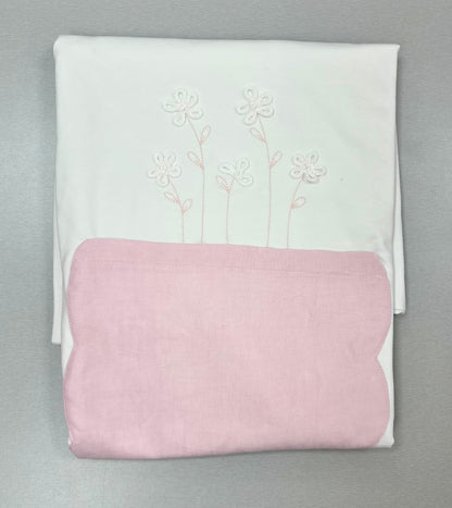 Baby Take Home Set - Pink & White Made In Italy