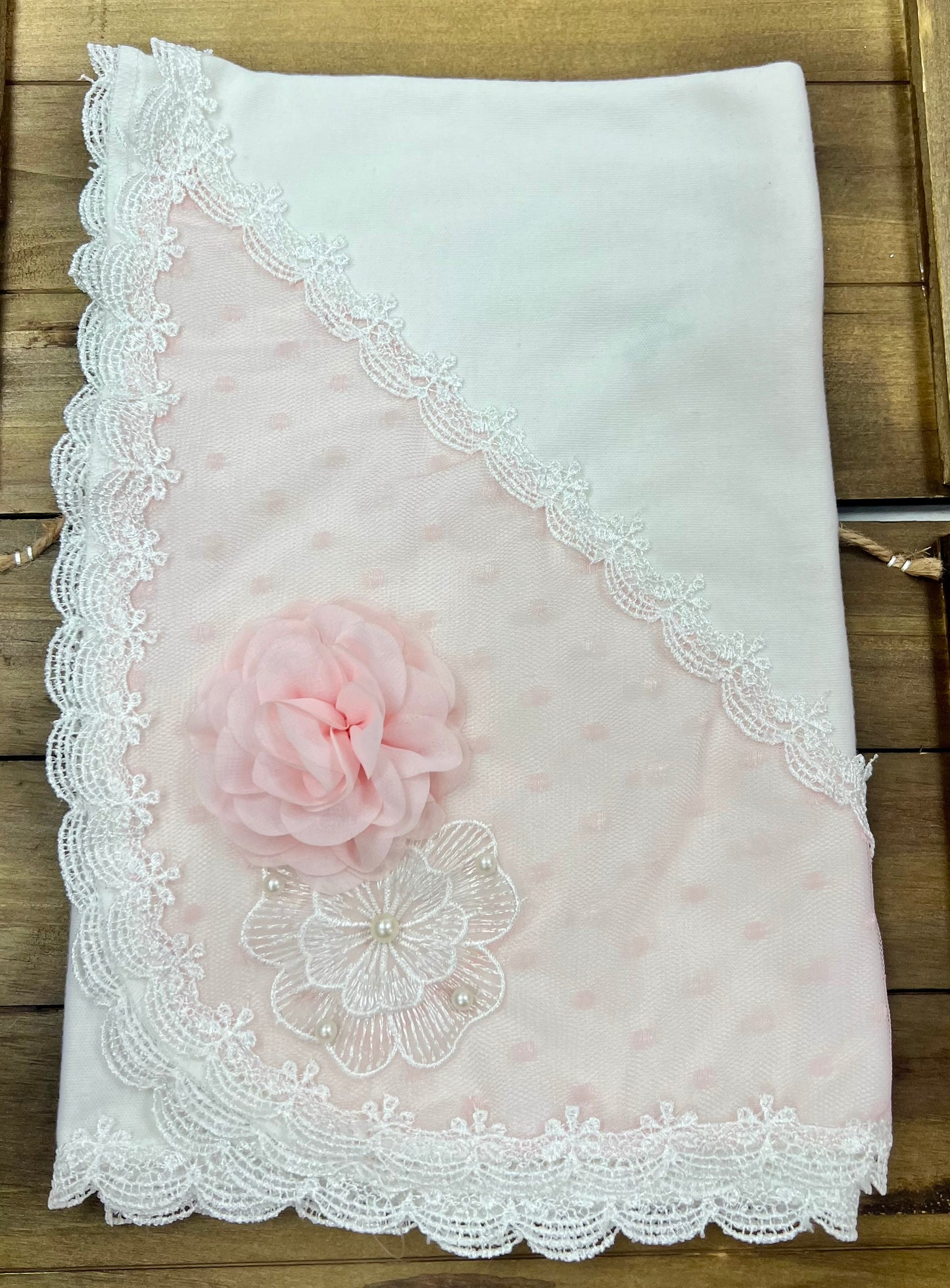 pink & white sheer  dotted lace take me home set Blair