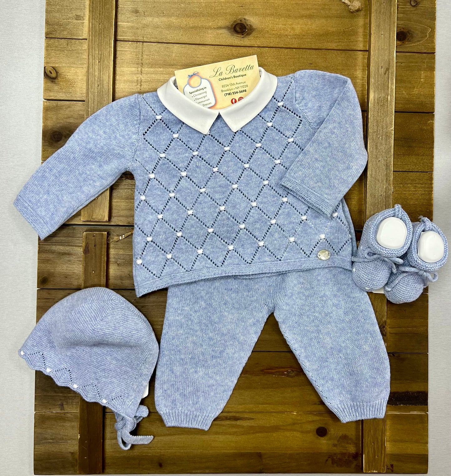 Baby  Blue Take me home cotton knit set