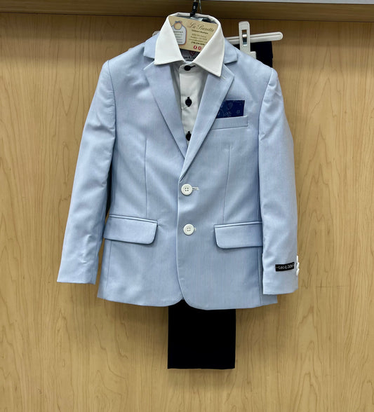 Light Blue pinstriped Boys suit