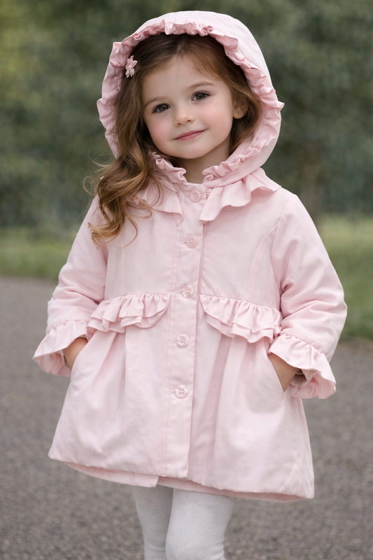 Pink Jacket with ruffled waist