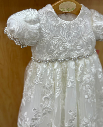 Charlie christening gown diamond white