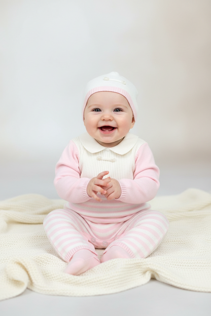 Pink Knit Baby Girl 3-Piece Take-Home Set