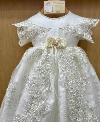 Piccolo Bacio Nicolette all silk Lace Baptism Dress