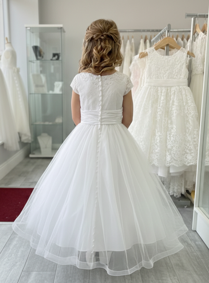 Christie Helene Communion Dress tulle full skirt