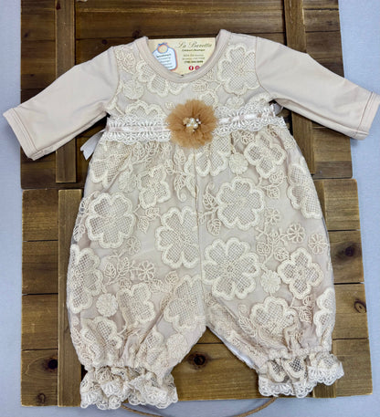Lace Floral Romper & Headband Bundle