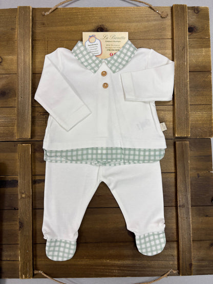Baby Gingham Take-Home Set – 4-Piece Layette