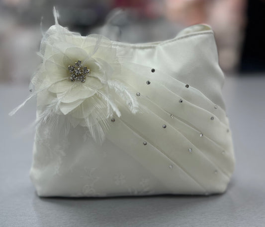 White Satin Purse | First Catholic Communion Accessories | Brooklyn Shopping | La Bavetta NYC