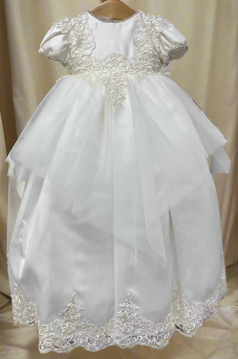 Baby Dillards Baptism Dress Petit Ami Baby Girls' Daygown With Wave Smocking, White Baby Dillards Baptism Dress Petit Ami Baby Girls' Daygown With Wave Smocking, White