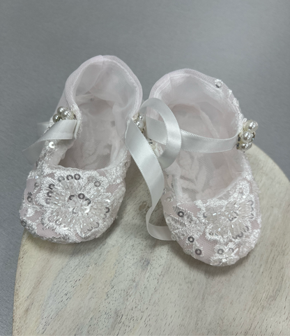Light pink Christening Dress Alexandra