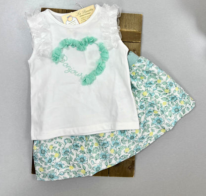 2Pc floral skirt set Dk352