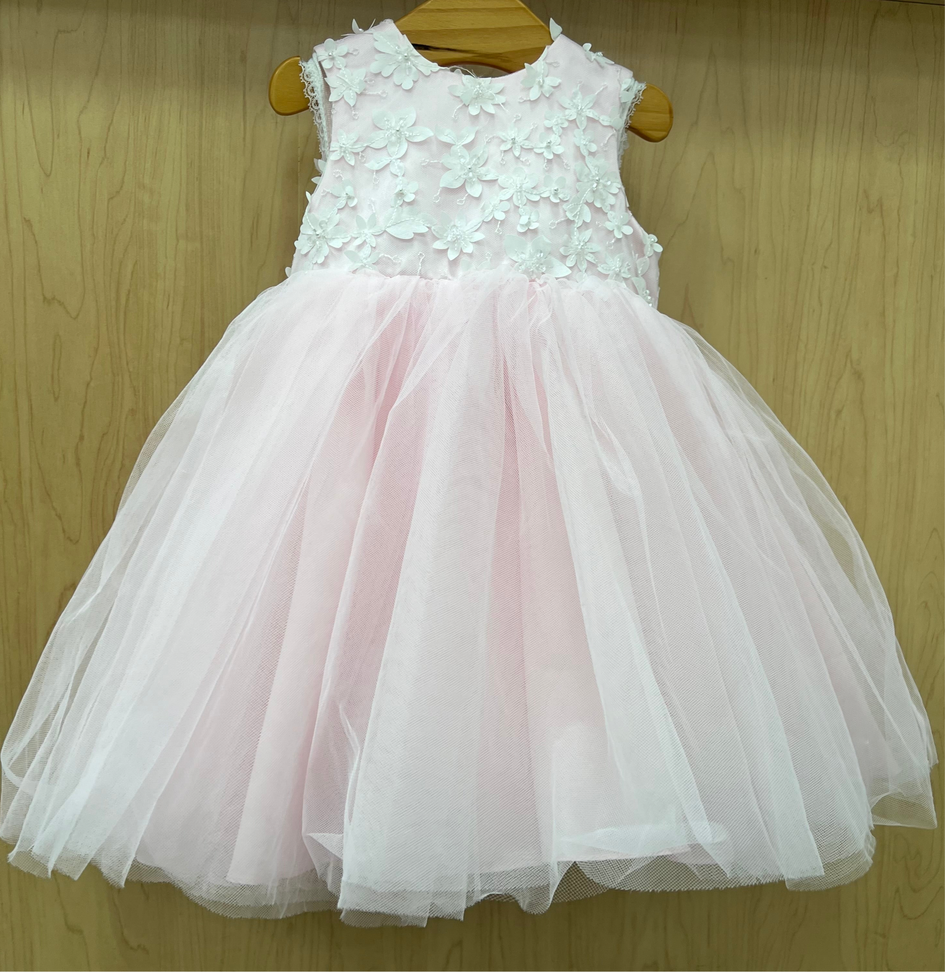 Sarah Louise 1st birthday pink and pink Party Dress | La Bavetta | Childrens shopping